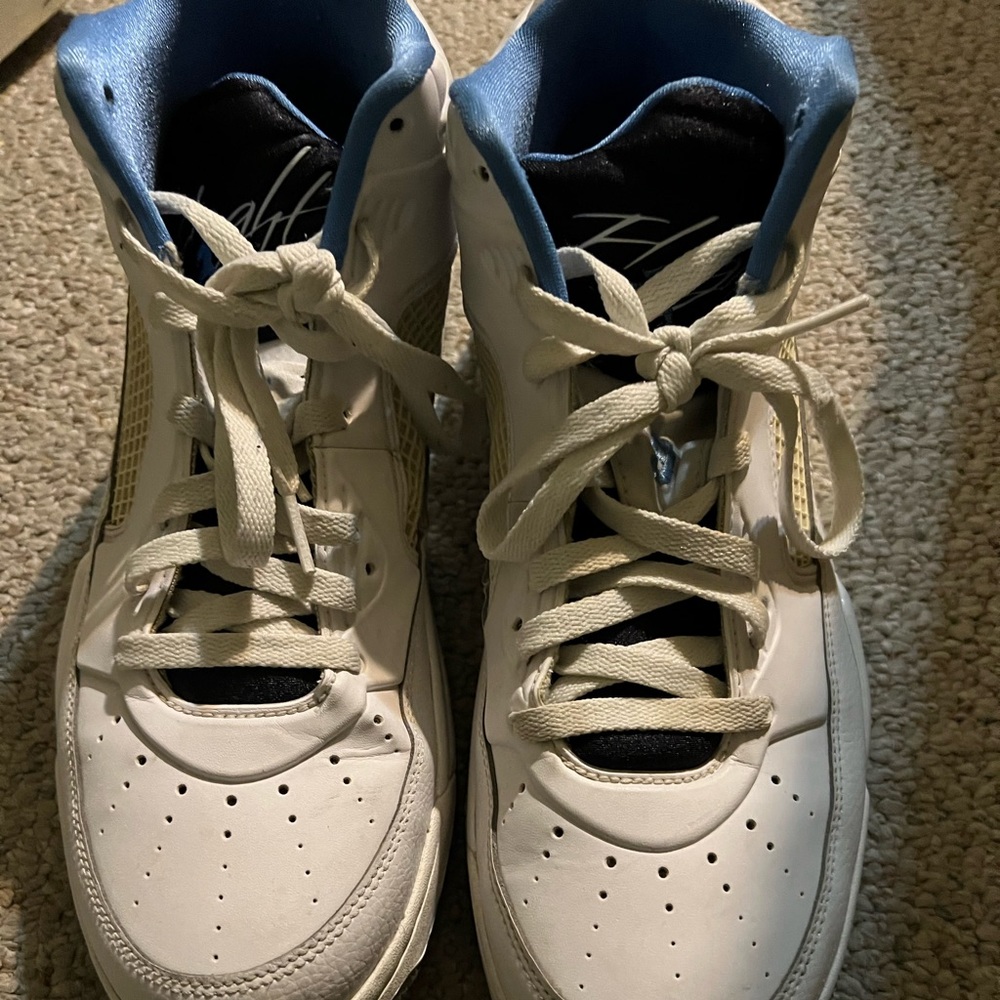 Nike Air Jordan Flight Mens Size 11.5 Basketball Shoes 654262-107 White Sky Blue